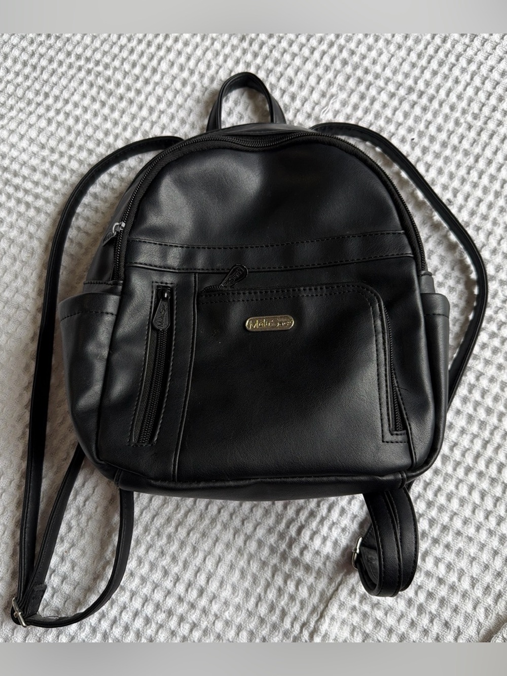 Black Mini Backpack Crossbody Bag - Unbranded